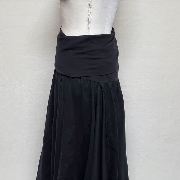 Vintage Y2K Bisou Bisou Michelle Bonbot Black Asymmetrical Patchwork Midi Skirt - Picture 10 of 16